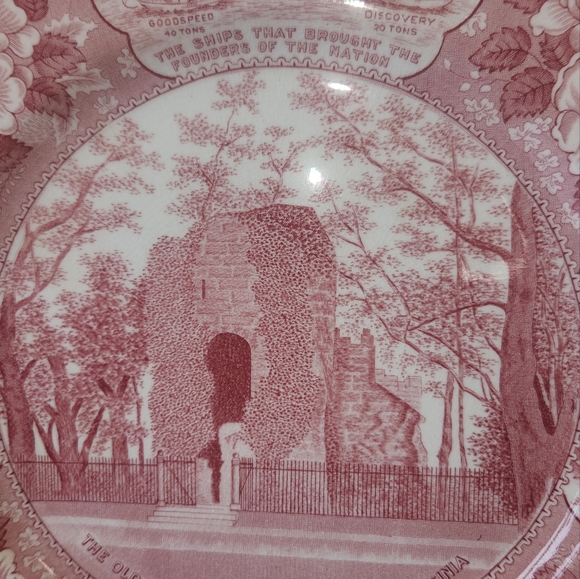 Vintage Jamestown Virginia 1950s Souvenir Plate - Picture 8 of 8